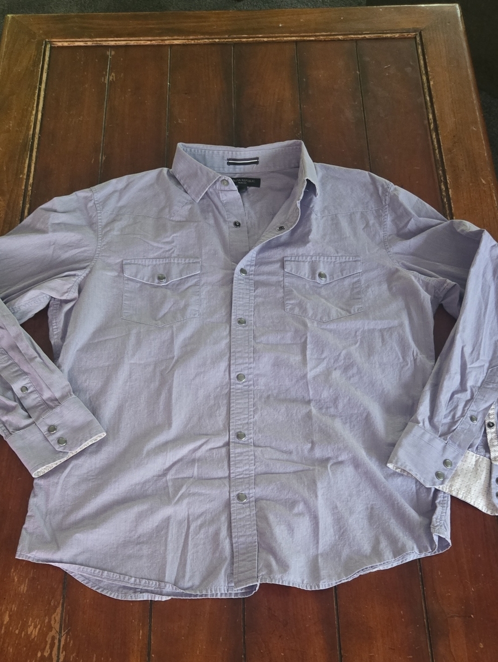 Banana Republic Light Lavender Snap Shirt